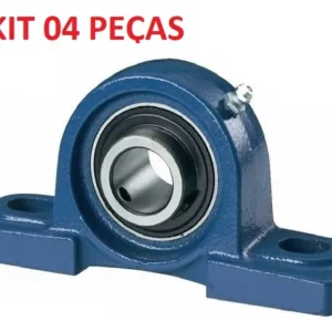 Kit 04 Und Mancal Pedestal + Rolamento Ucp207 Para Eixo 35mm